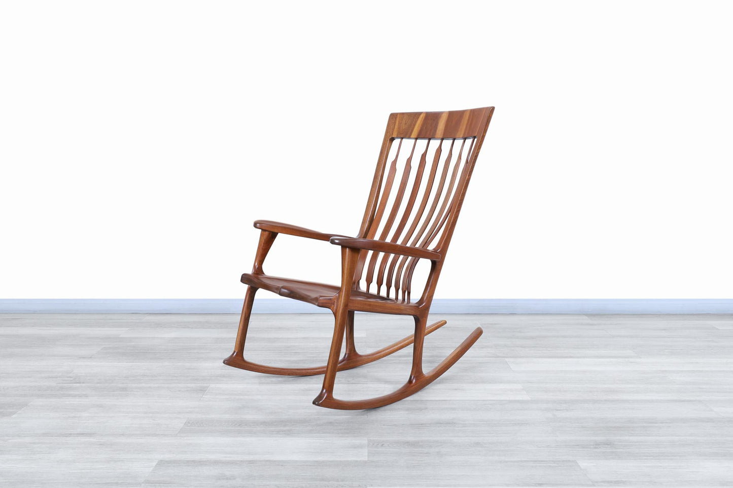 American Studio Craft Walnut Rocking Chair