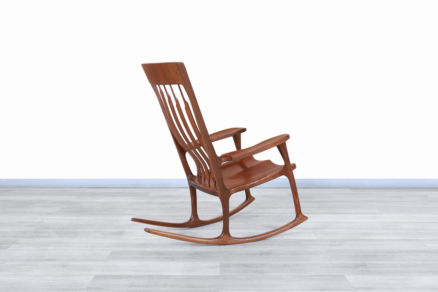 American Studio Craft Walnut Rocking Chair