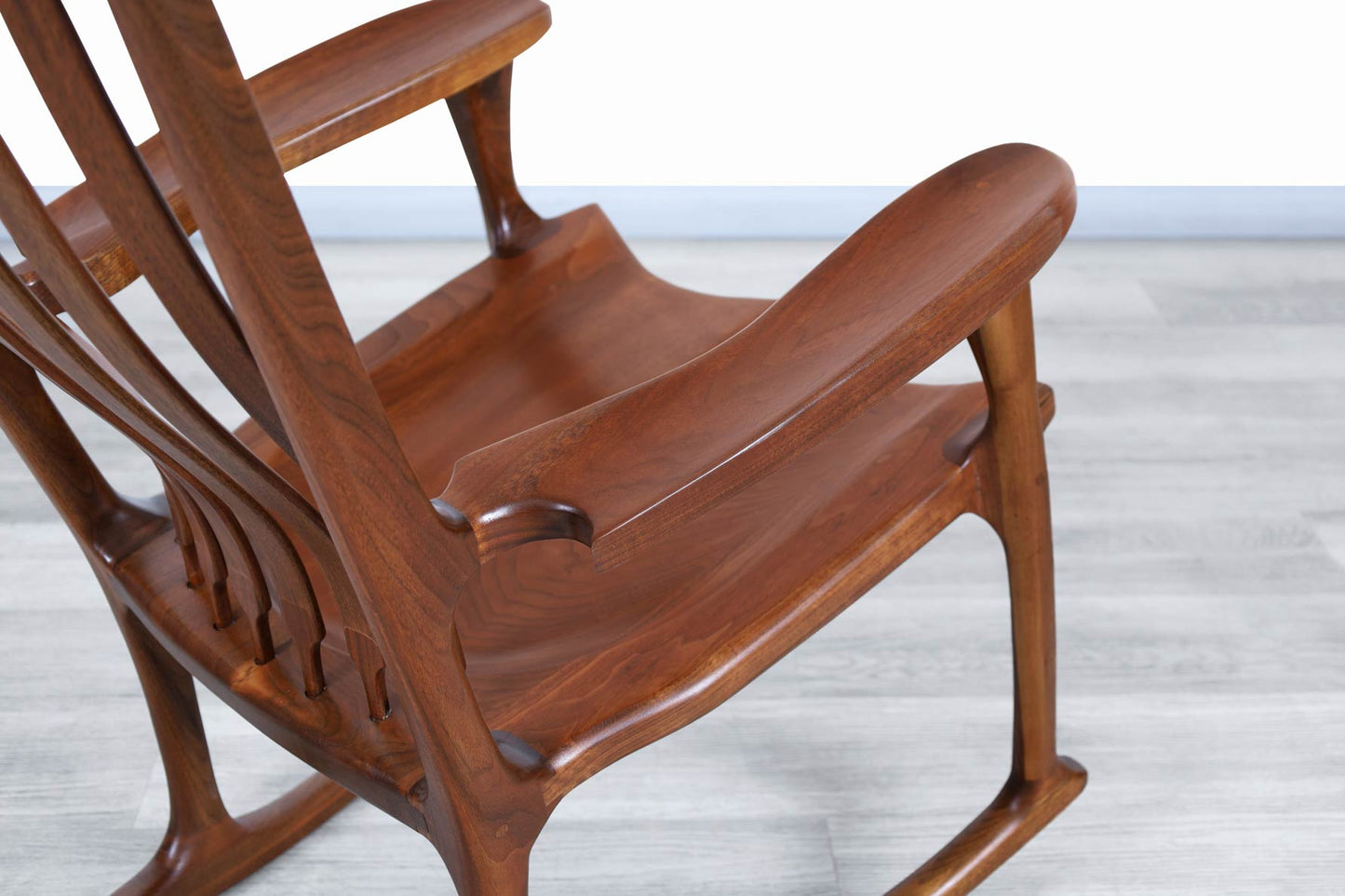 American Studio Craft Walnut Rocking Chair