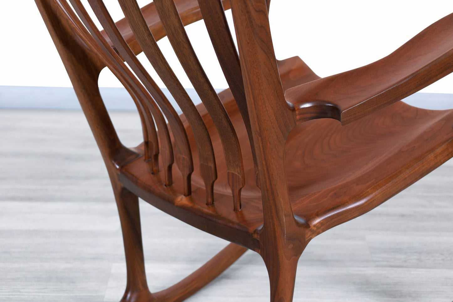 American Studio Craft Walnut Rocking Chair