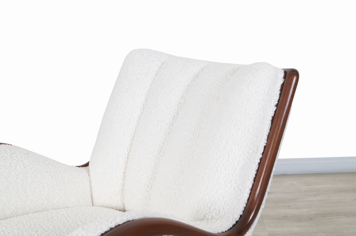 Art Deco Walnut Lounge Chairs in Boucle