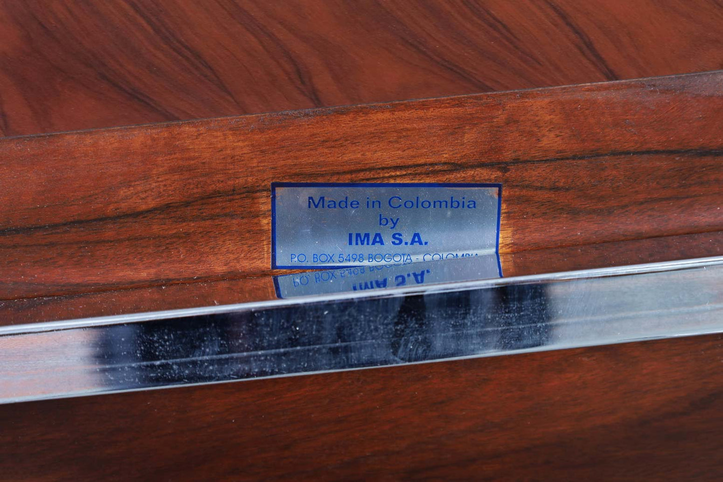 Colombian Rosewood and Chrome End Tables or Nightstands