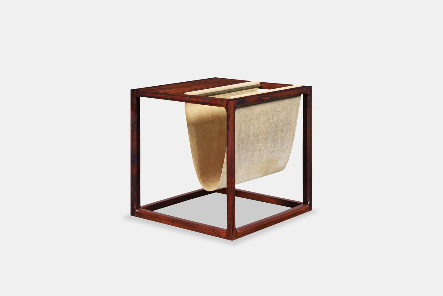 Danish Brazilian Rosewood Magazine Rack by Kai Kristiansen