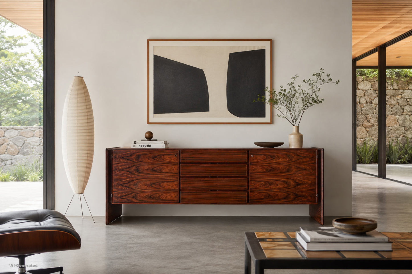 Danish Modern Brazilian Rosewood Credenza by Dyrlund