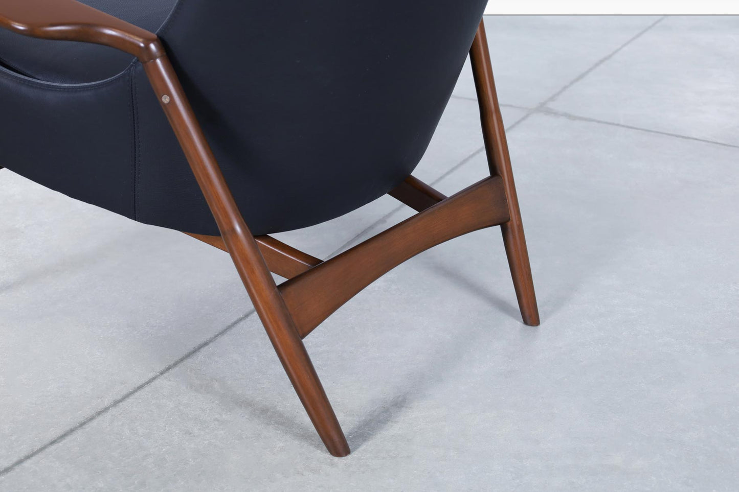 Danish Modern Leather Lounge Chairs by Ib Kofod Larsen for Selig