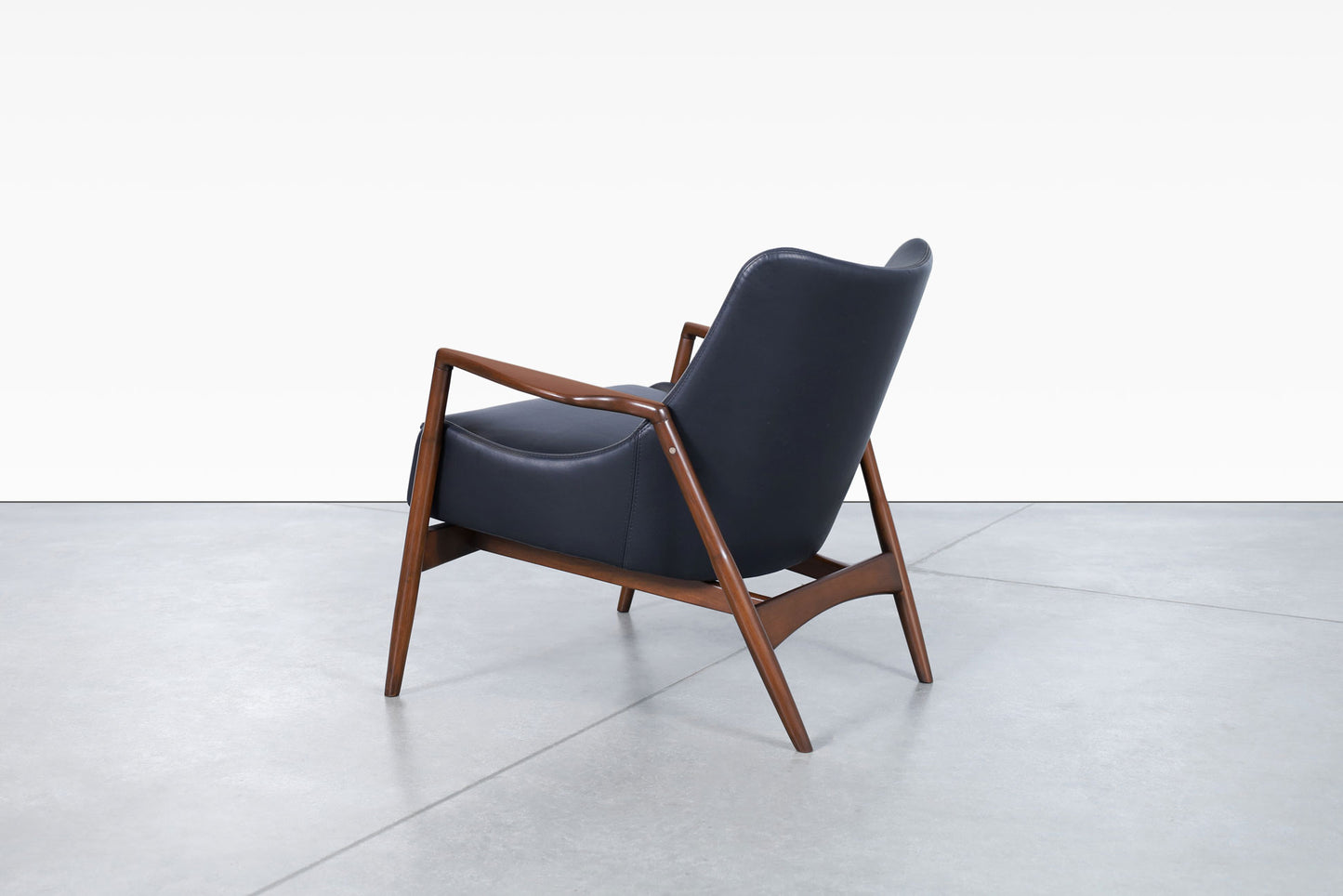 Danish Modern Leather Lounge Chairs by Ib Kofod Larsen for Selig