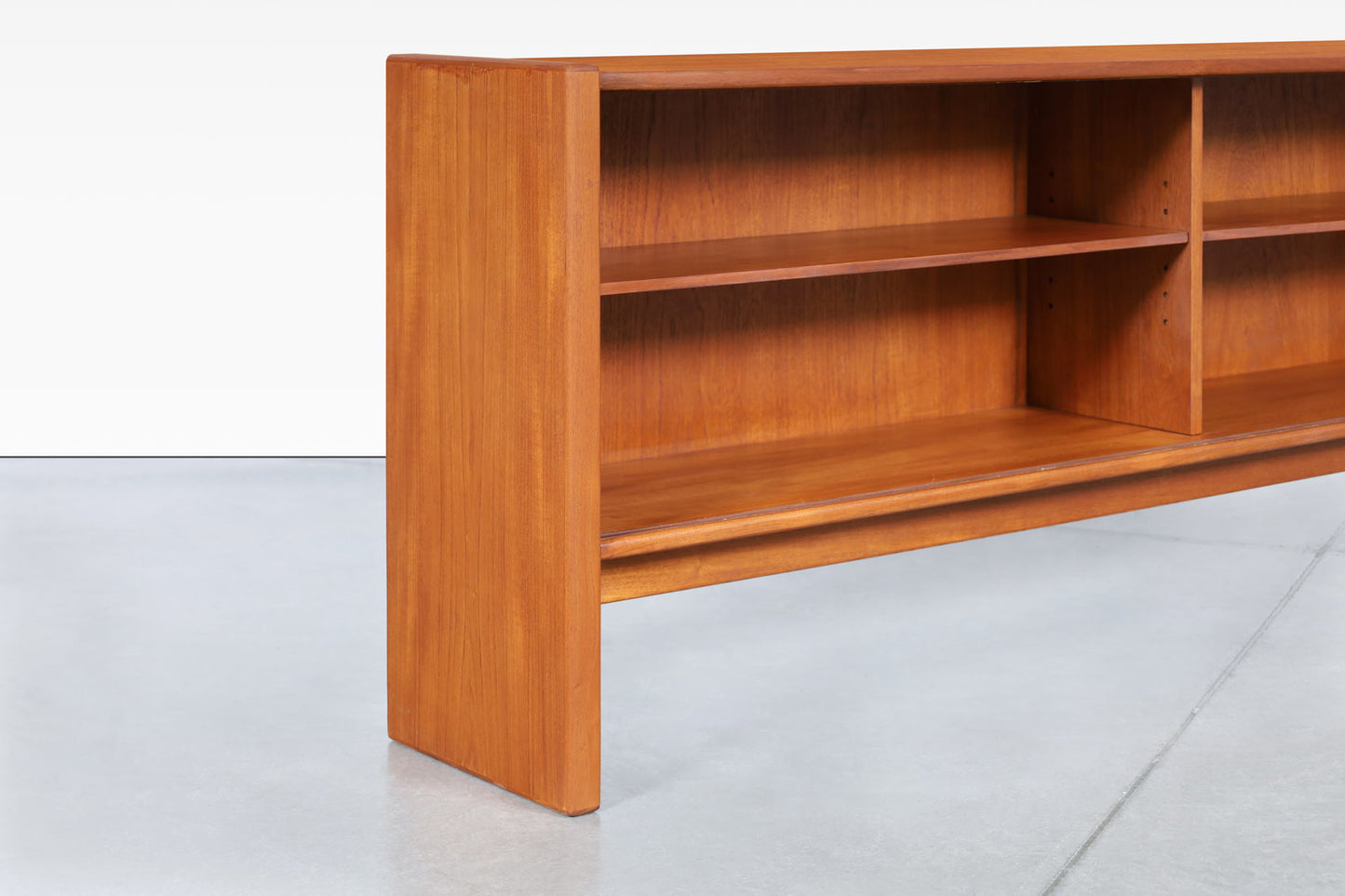 Danish Low-Profile Credenza or Bookcase with Glass Doors by Skovby Møbelfabrik