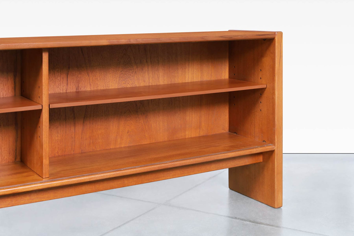 Danish Low-Profile Credenza or Bookcase with Glass Doors by Skovby Møbelfabrik