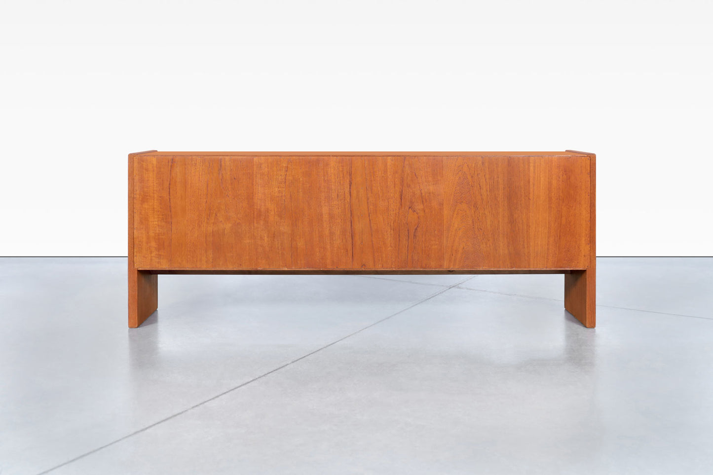 Danish Low-Profile Credenza or Bookcase with Glass Doors by Skovby Møbelfabrik