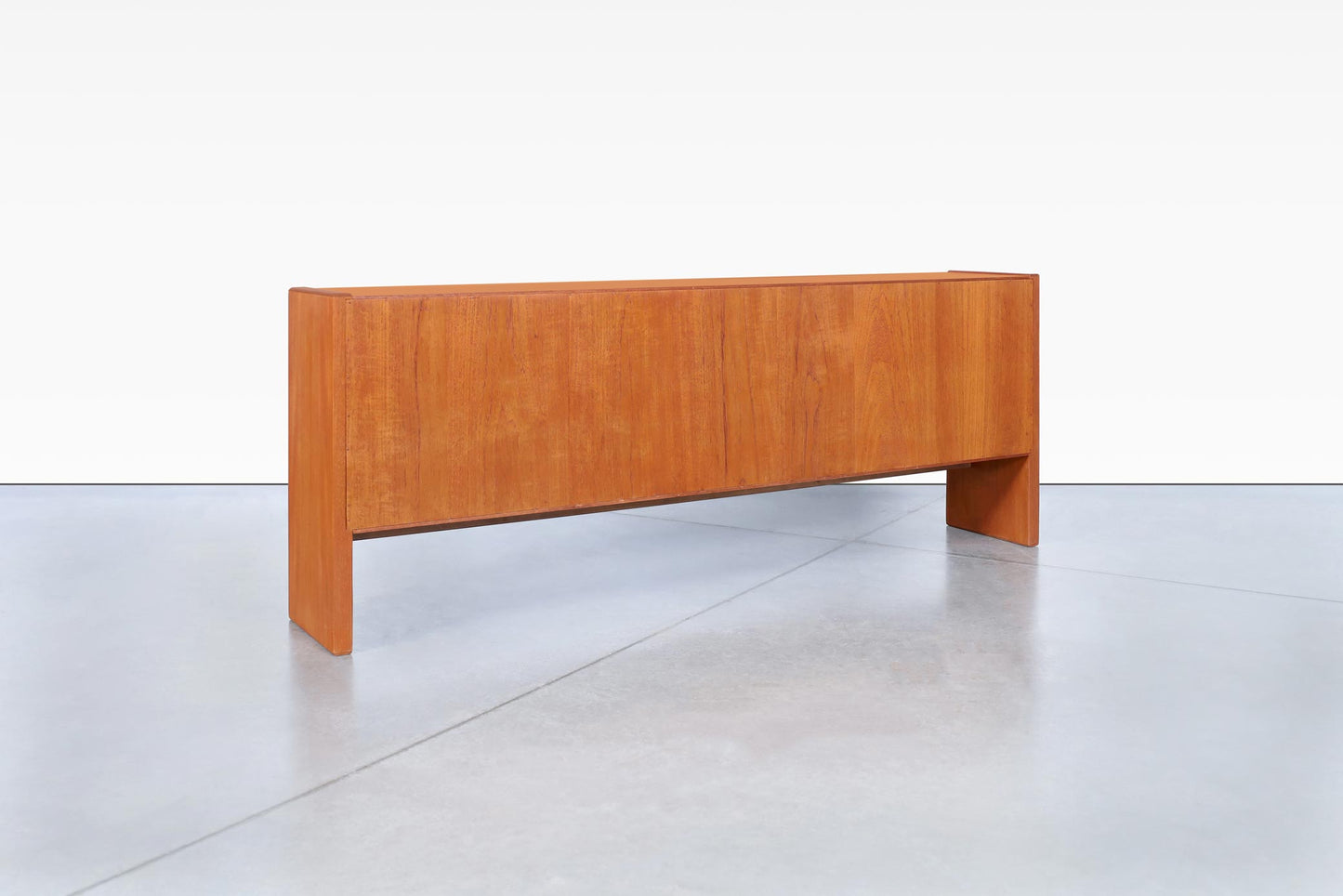 Danish Low-Profile Credenza or Bookcase with Glass Doors by Skovby Møbelfabrik