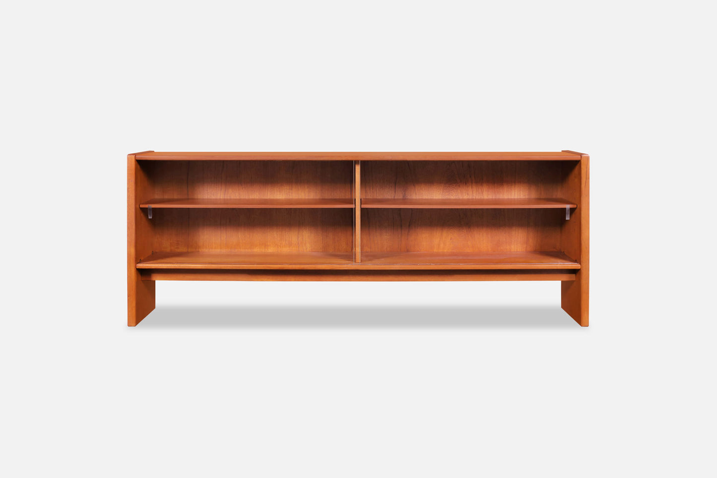 Danish Low-Profile Credenza or Bookcase with Glass Doors by Skovby Møbelfabrik