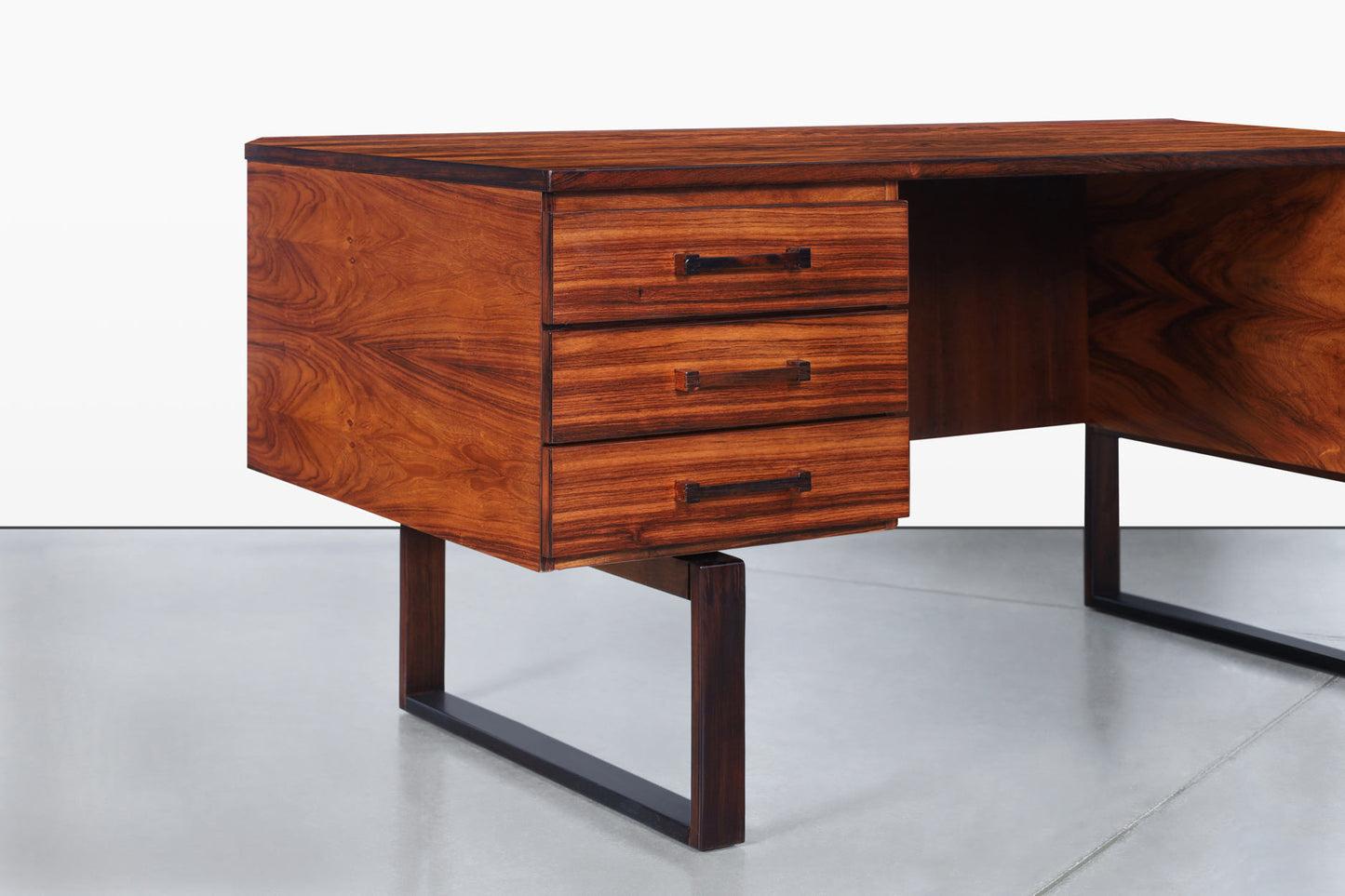Danish Modern Rosewood Desk by Henning Jensen and Torbin Valeur