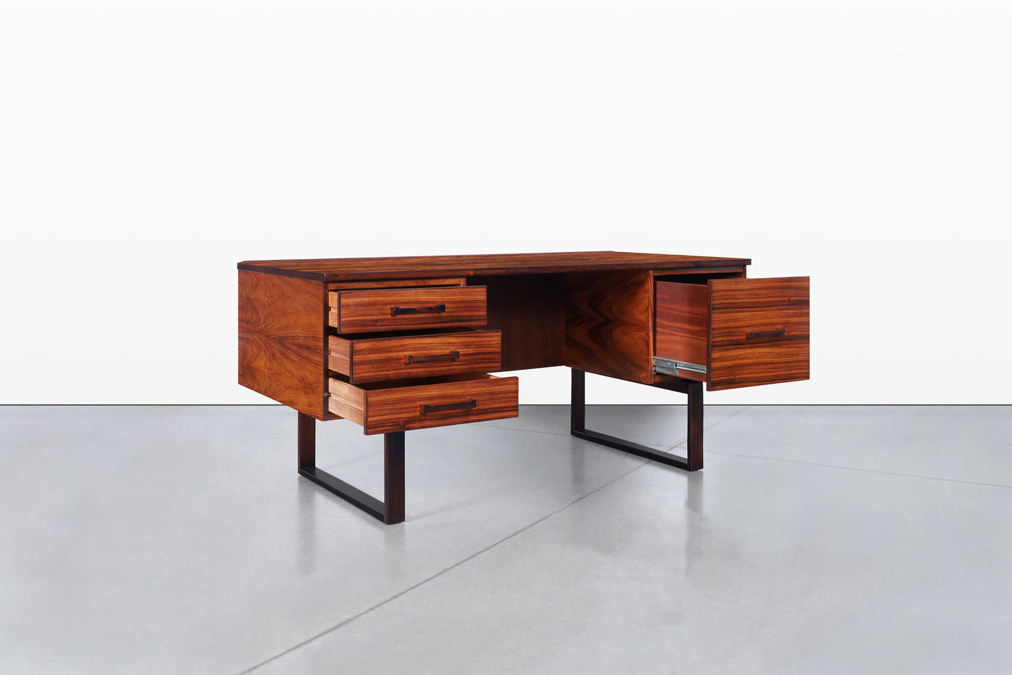 Danish Modern Rosewood Desk by Henning Jensen and Torbin Valeur