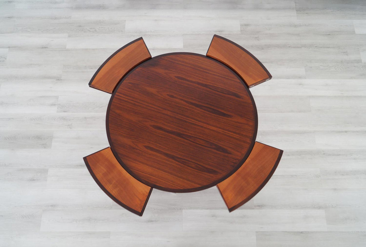 Danish Modern Rosewood Expanding Dining Table by Dyrlund