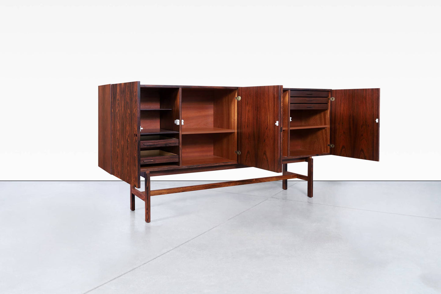 Danish Modern Rosewood Sideboard Attributed to Ib Kofod Larsen