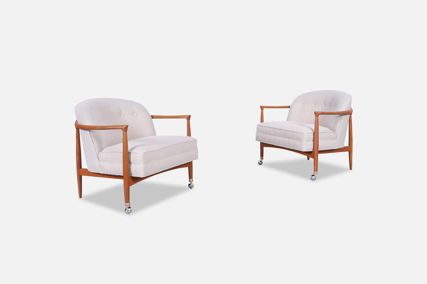 Danish Modern Teak “Barrel” Lounge Chairs by Finn Andersen for Selig