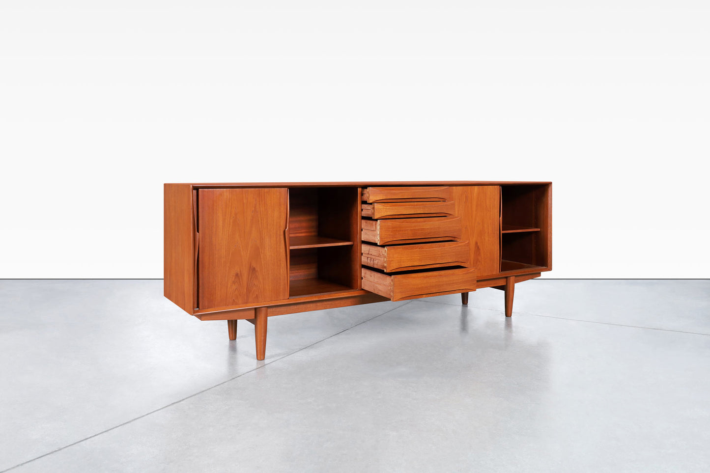Danish Modern Teak Credenza Model #7738 by Skovby Møbelfabrik