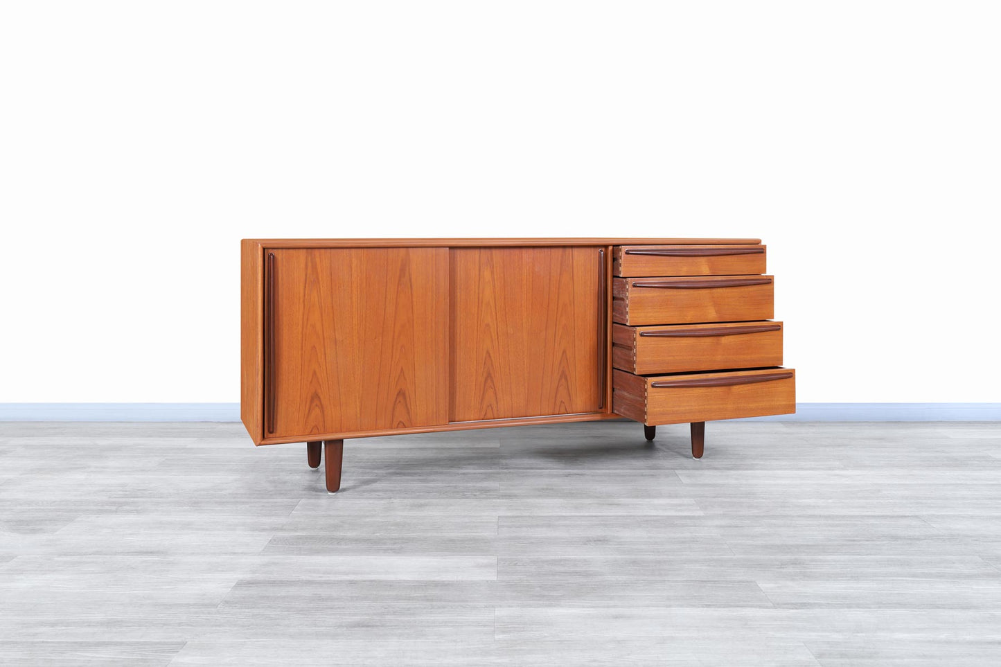 Danish Modern Teak Credenza by Svend A. Madsen for Falster Mobelfabrik