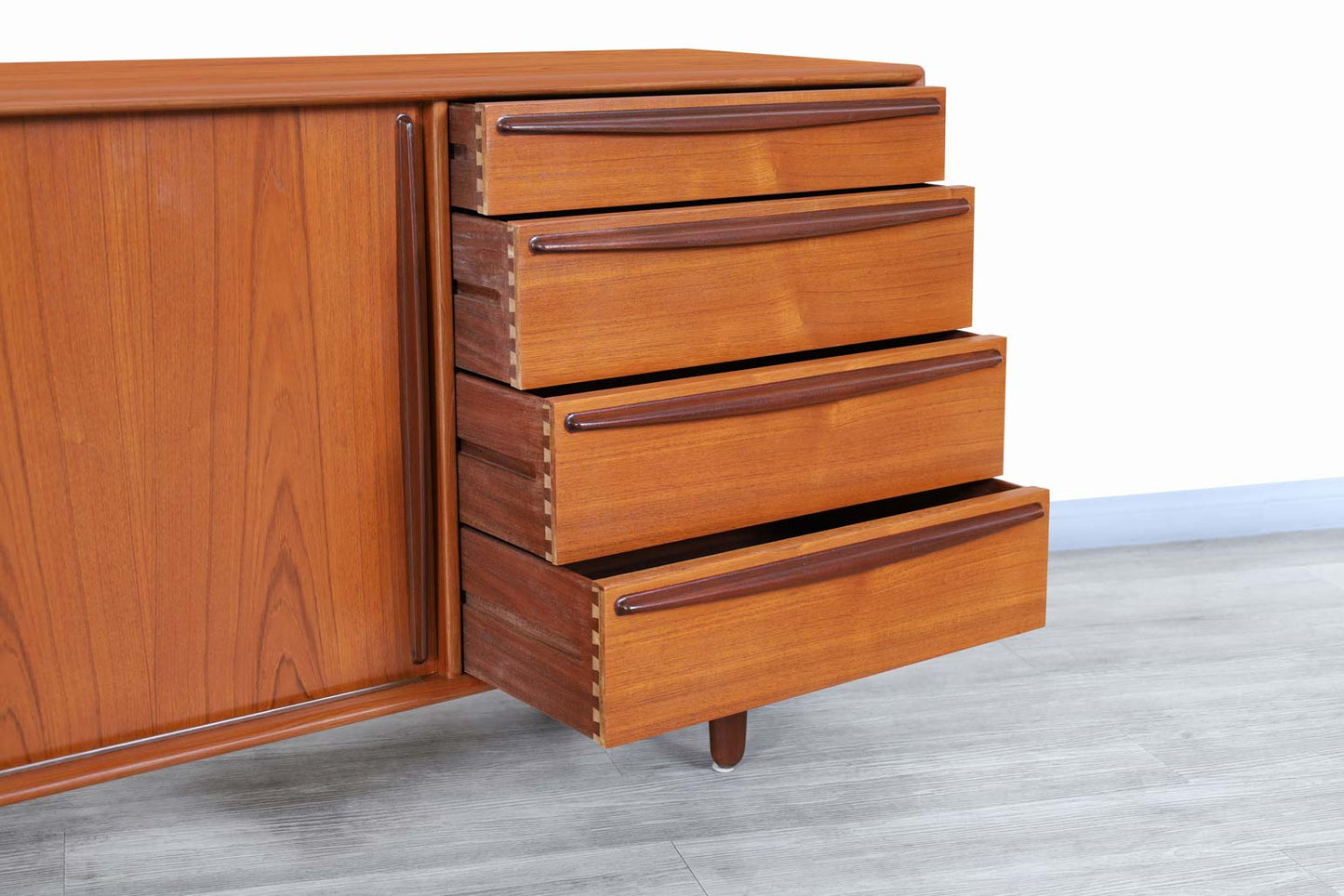 Danish Modern Teak Credenza by Svend A. Madsen for Falster Mobelfabrik