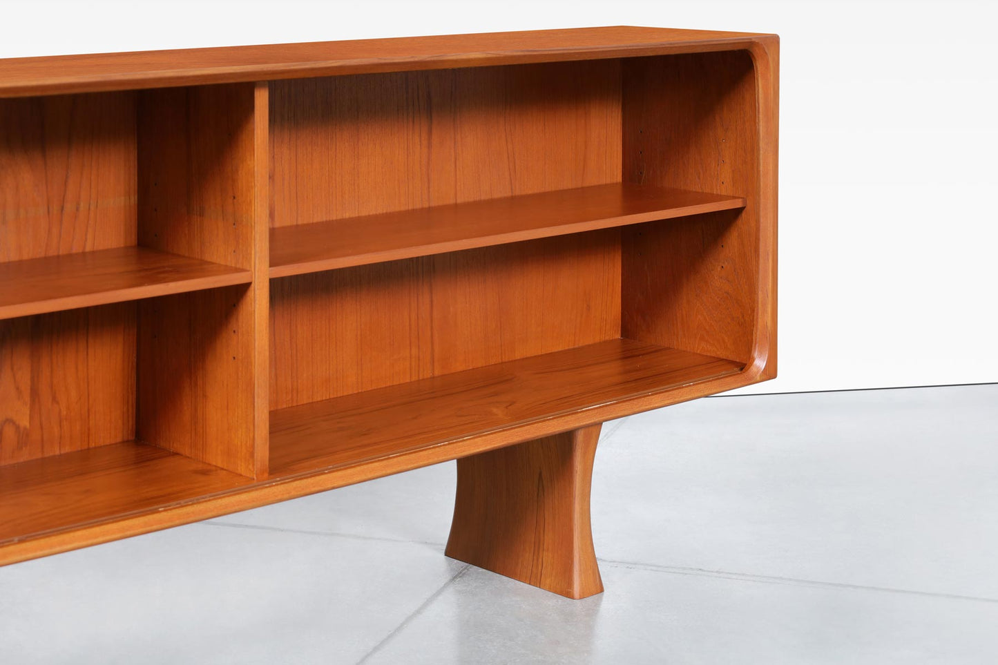 Danish Teak Credenza or Bookcase with Glass Doors by Bernhard Pedersen