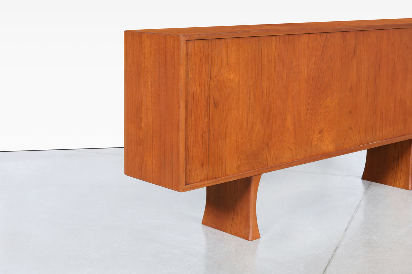 Danish Teak Credenza or Bookcase with Glass Doors by Bernhard Pedersen