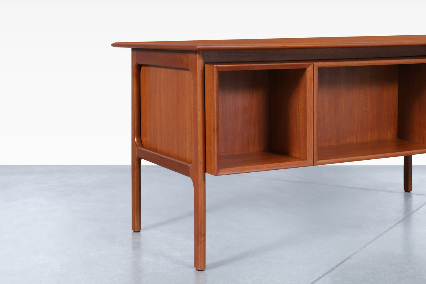 Danish Modern Teak Desk with Bookcase by Erik Brouer for Brouer Møbelfabrik