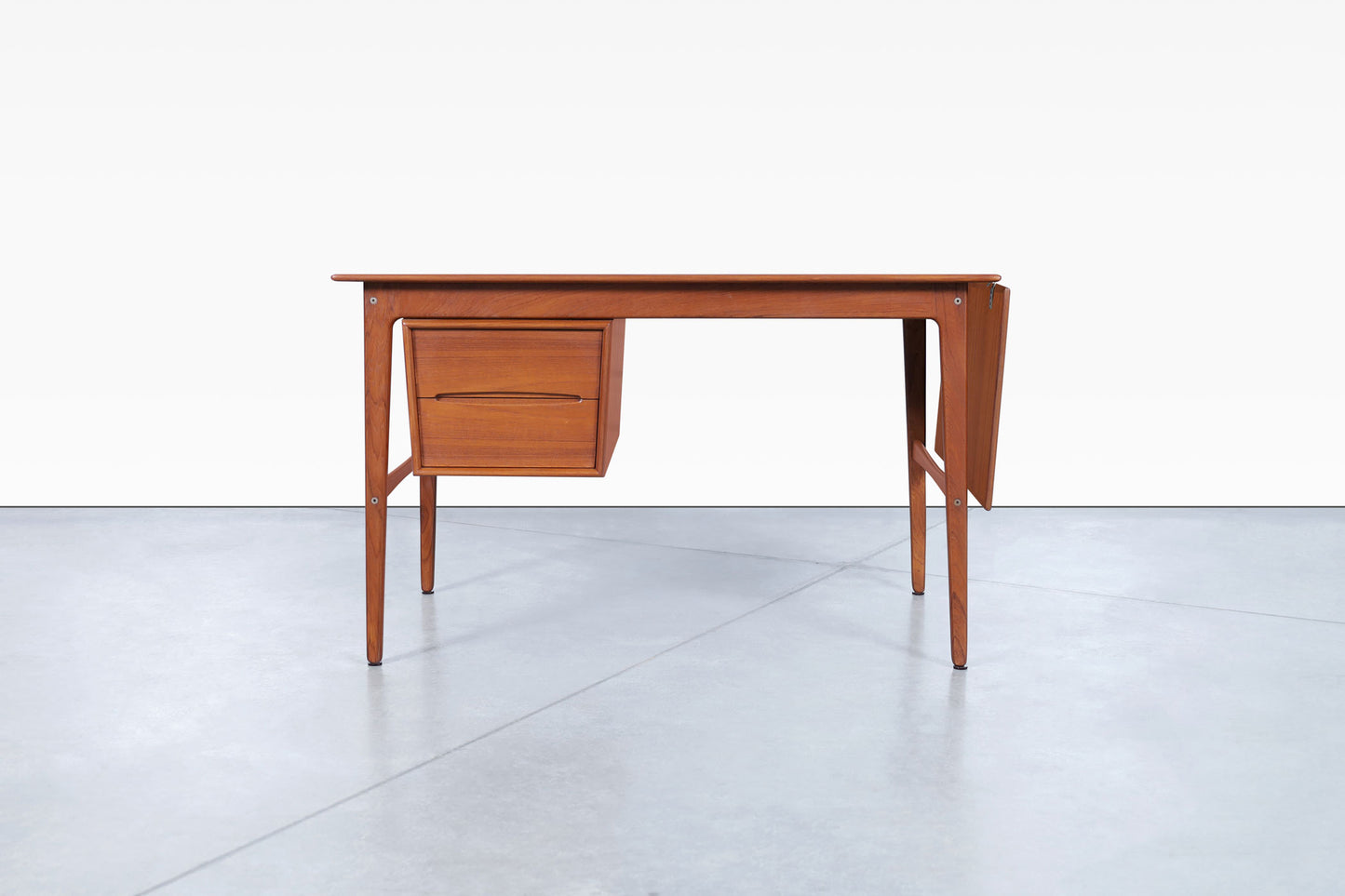 Danish Modern Teak Desk with Drop-Leaf by Aksel Boll Jensen