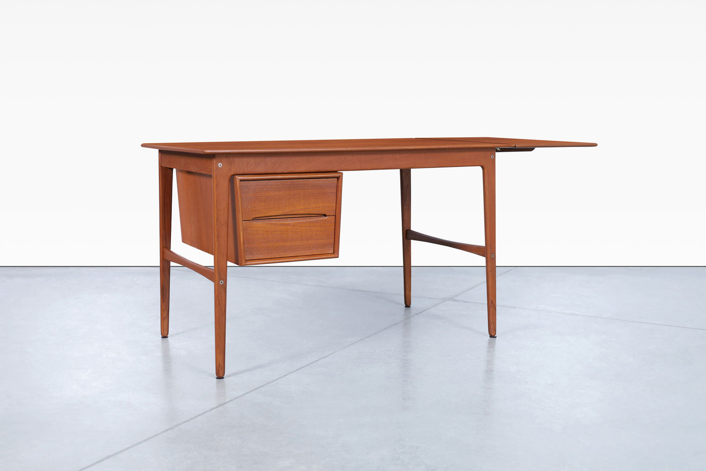 Danish Modern Teak Desk with Drop-Leaf by Aksel Boll Jensen