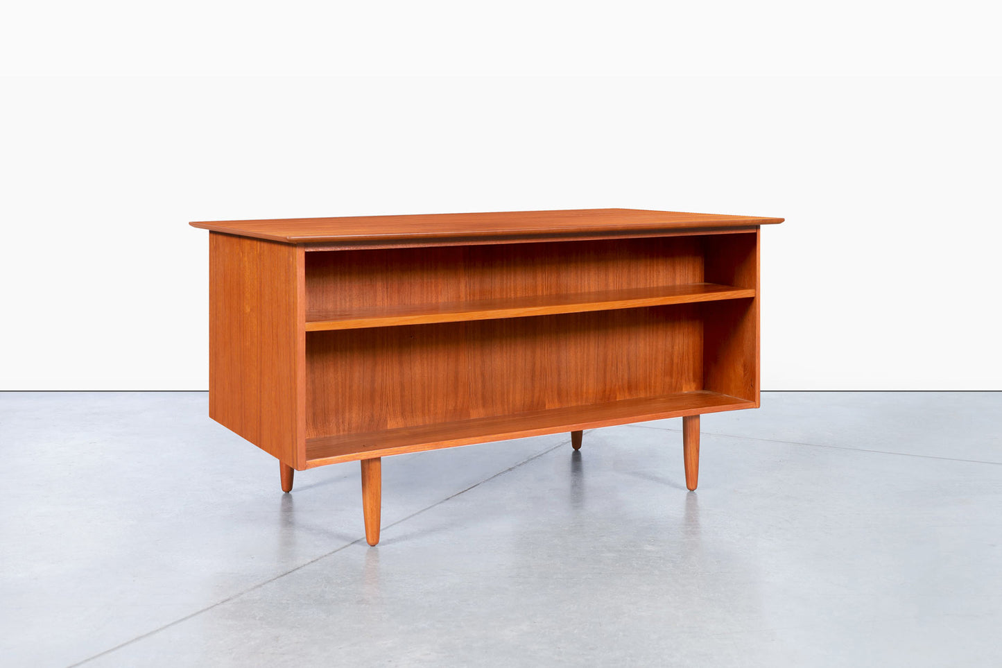 Danish Modern Teak Desk with Bookcase