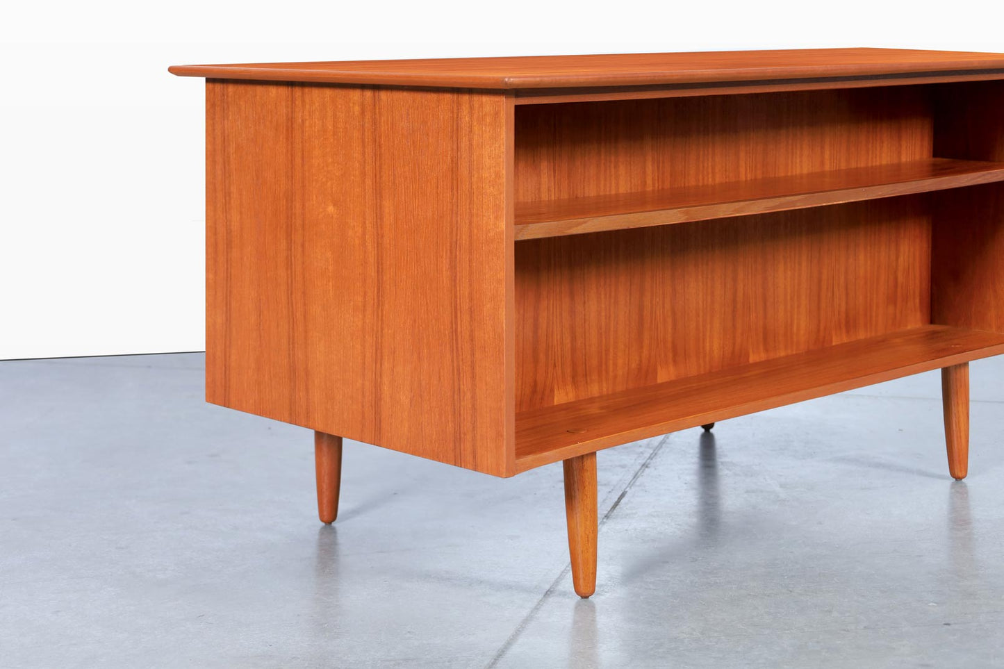 Danish Modern Teak Desk with Bookcase