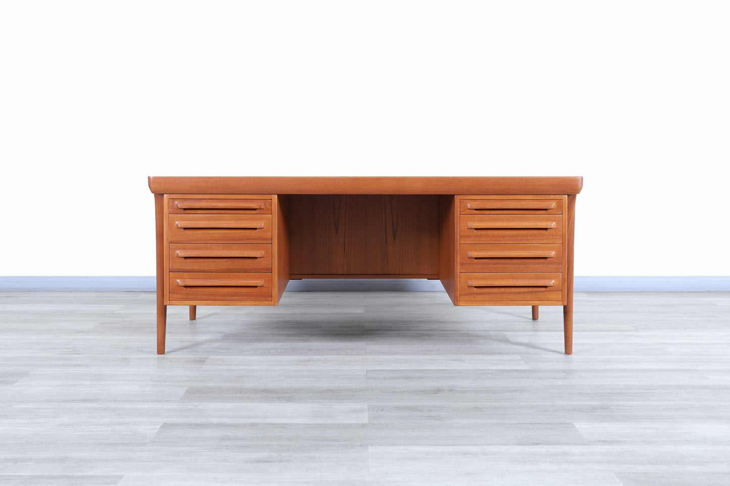 Danish Modern Teak Executive Desk by Ib Kofod Larsen