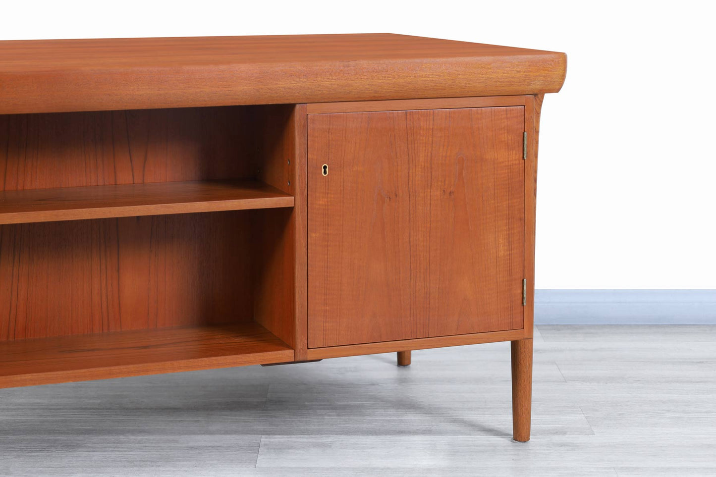 Danish Modern Teak Executive Desk by Ib Kofod Larsen