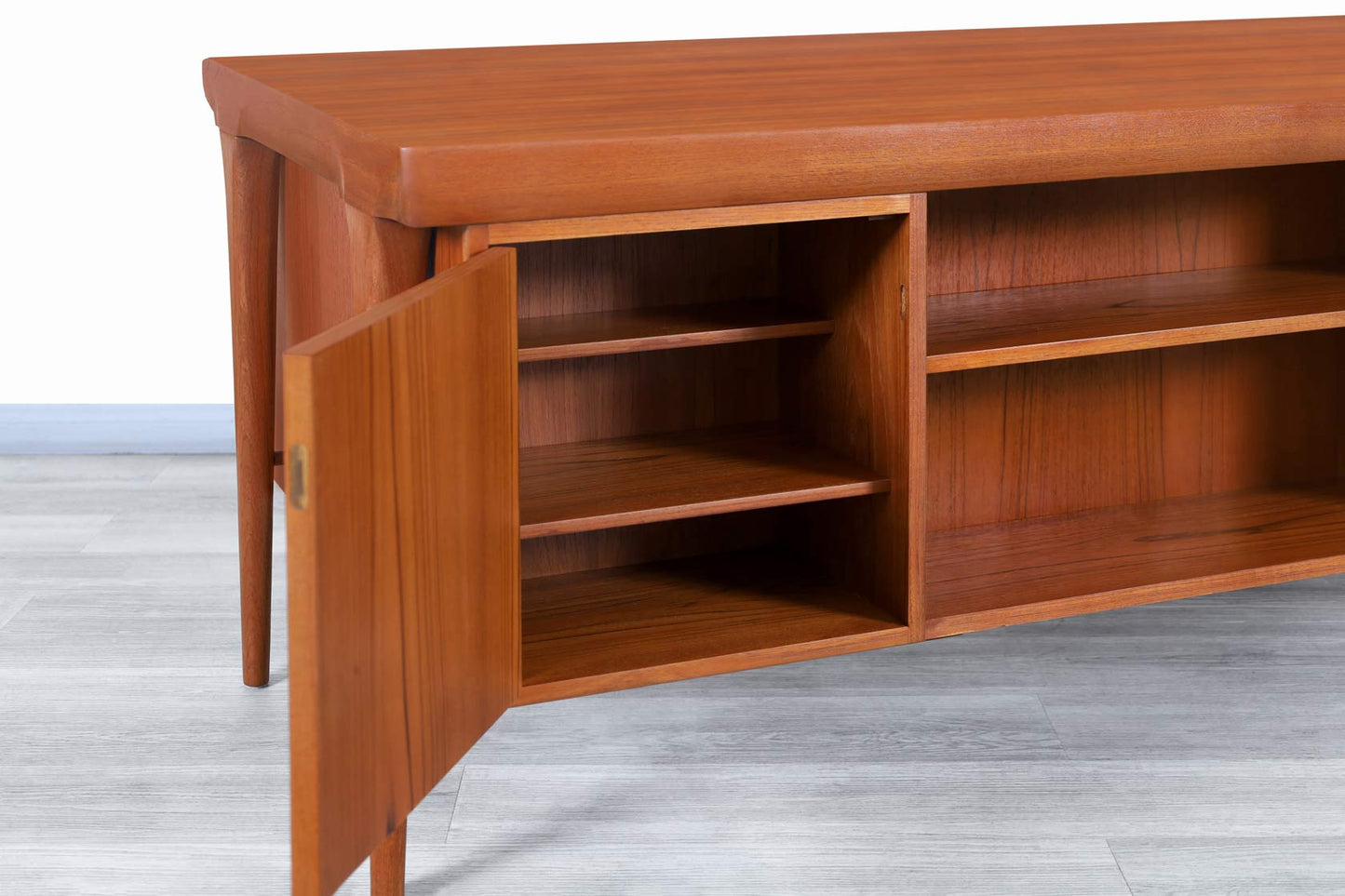 Danish Modern Teak Executive Desk by Ib Kofod Larsen