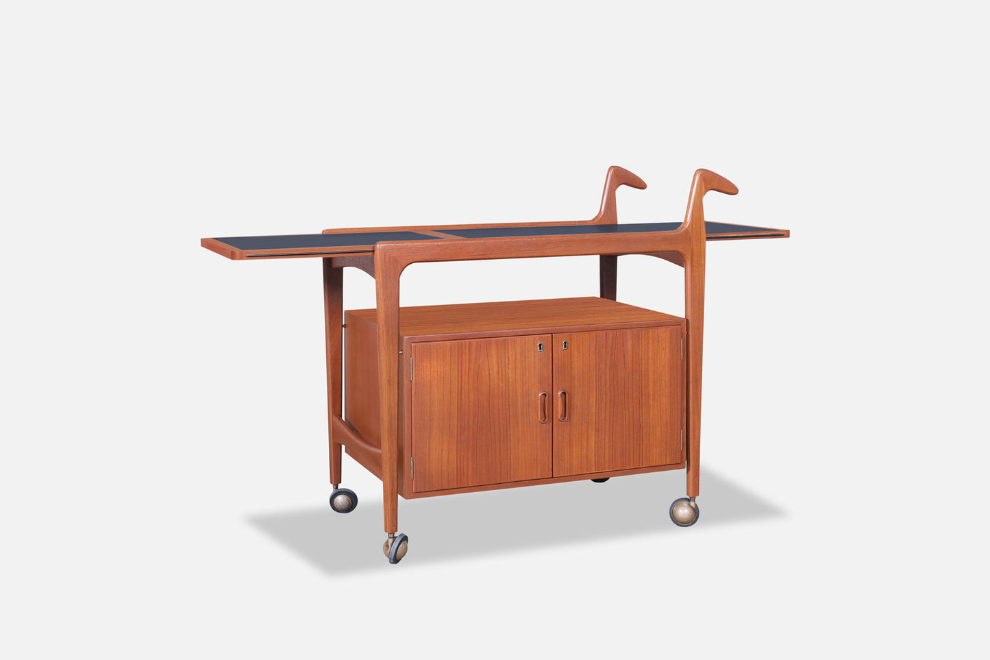 Danish Modern Teak Extendable Bart Cart by Falster Mobelfabrik