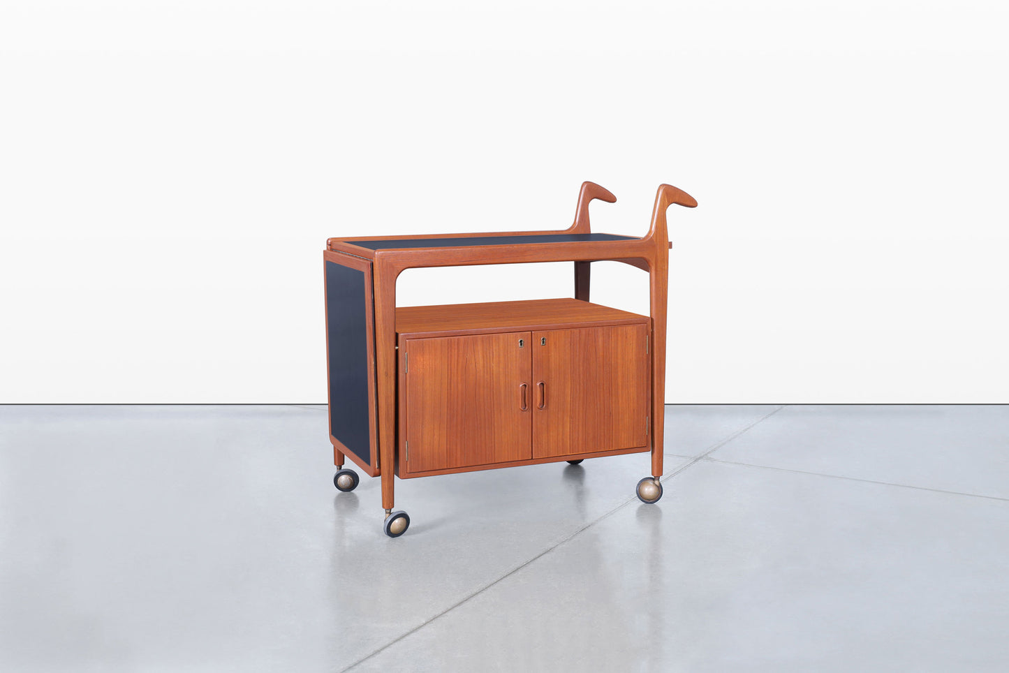 Danish Modern Teak Extendable Bart Cart by Falster Mobelfabrik