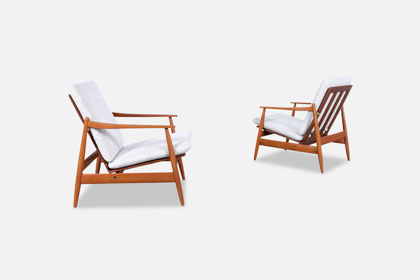 Danish Modern Teak Lounge Chairs by Hans Olsen for Frem Røjle
