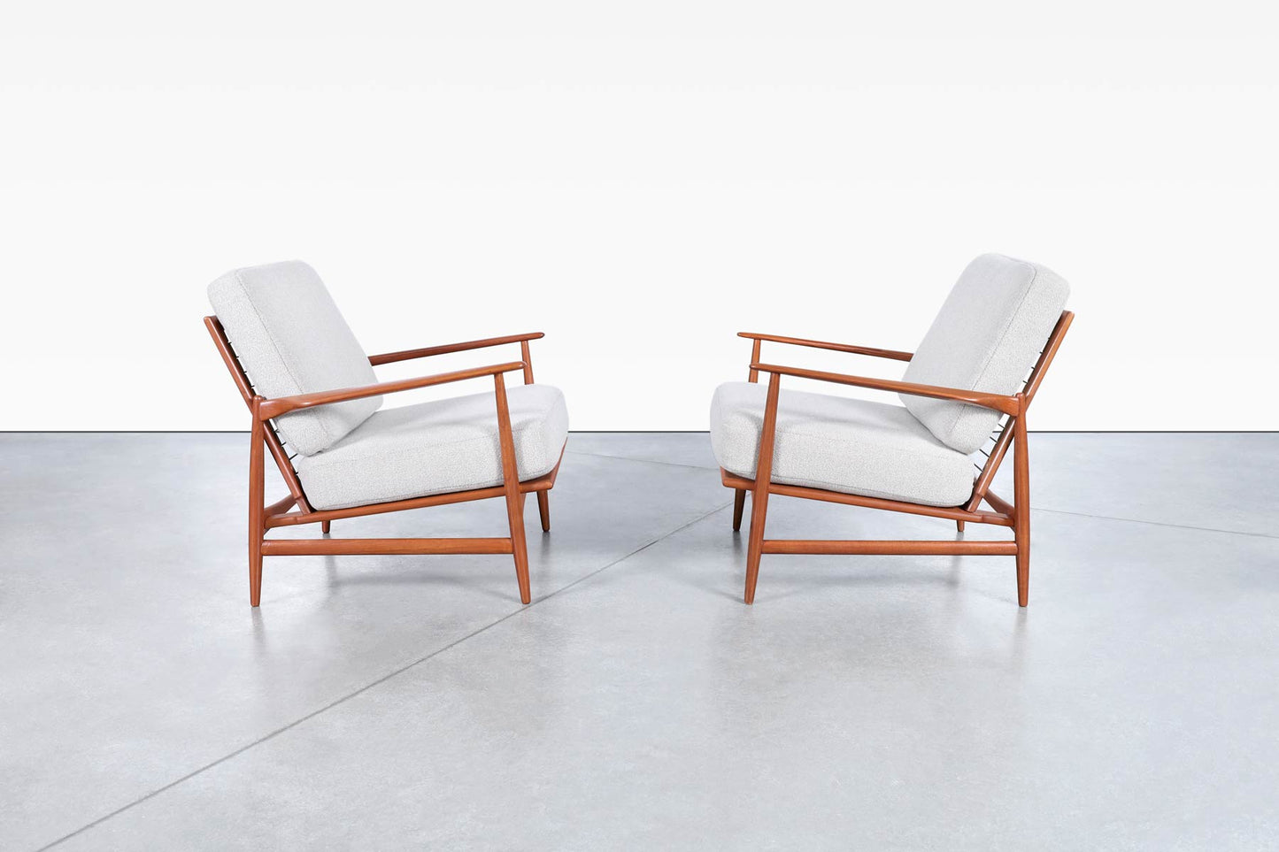 Danish Modern Teak Lounge Chairs by Ib Kofod Larsen for Selig