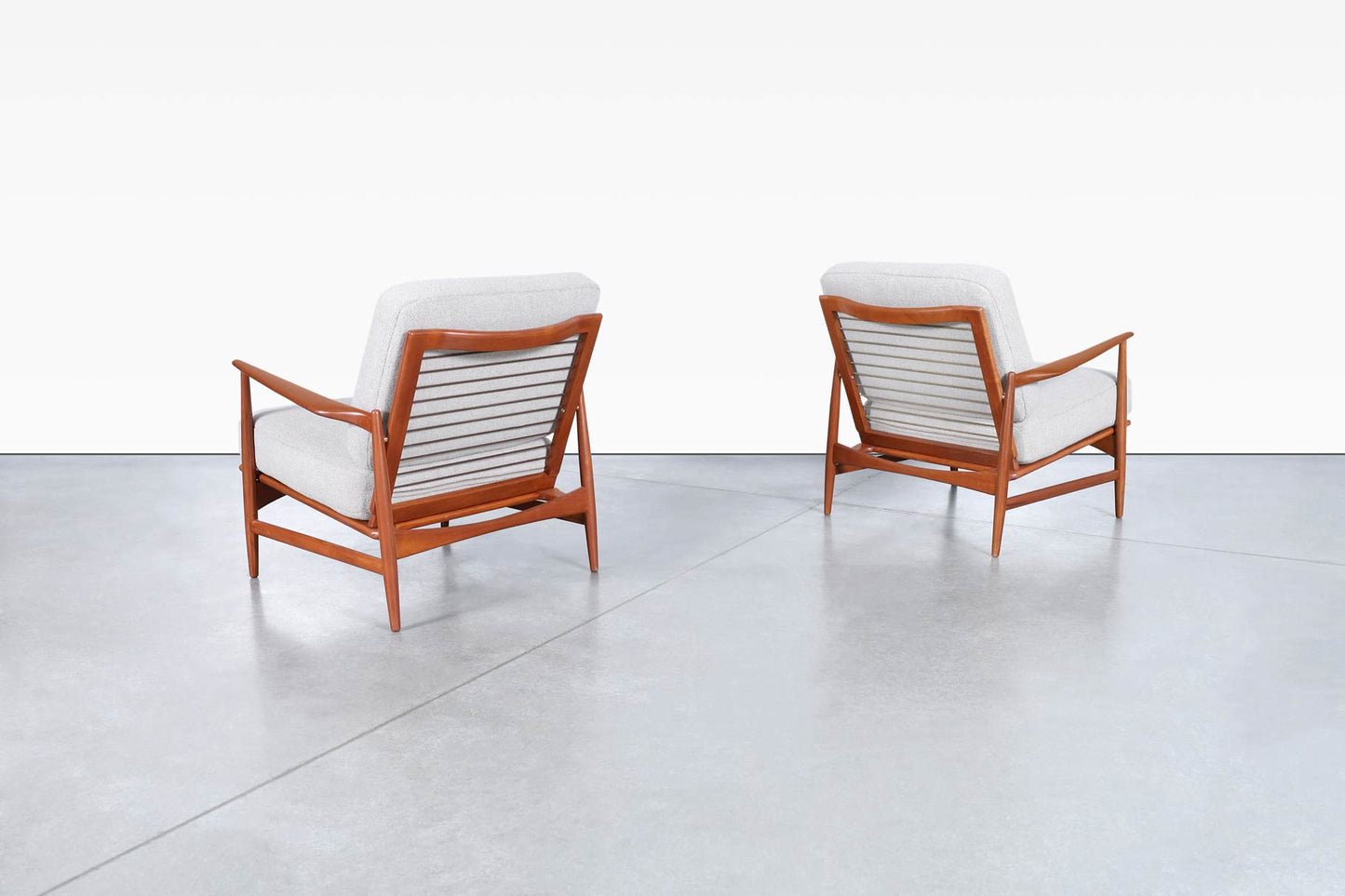Danish Modern Teak Lounge Chairs by Ib Kofod Larsen for Selig