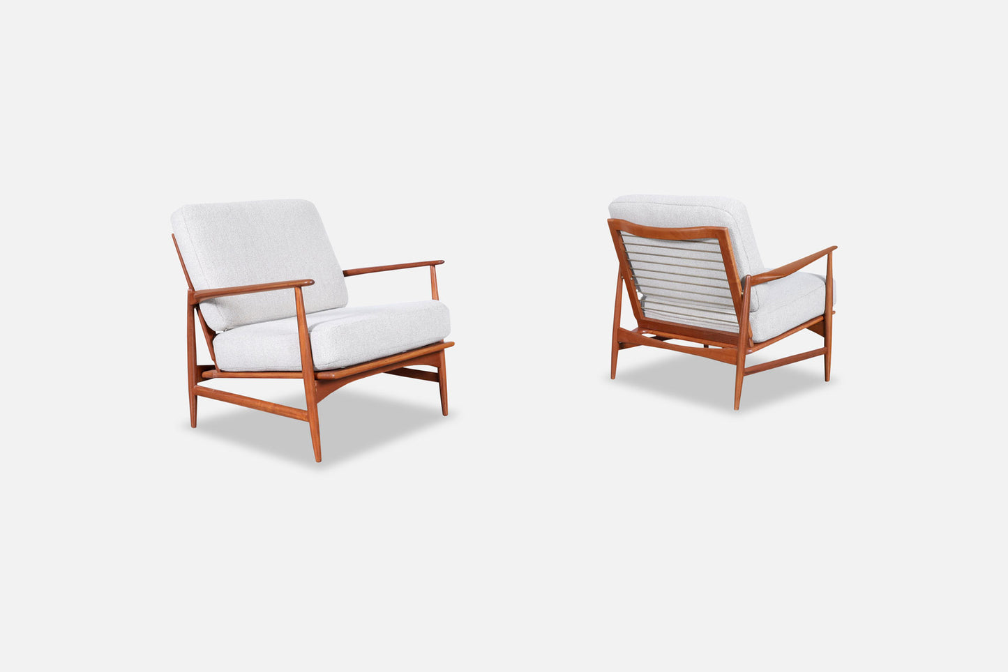 Danish Modern Teak Lounge Chairs by Ib Kofod Larsen for Selig