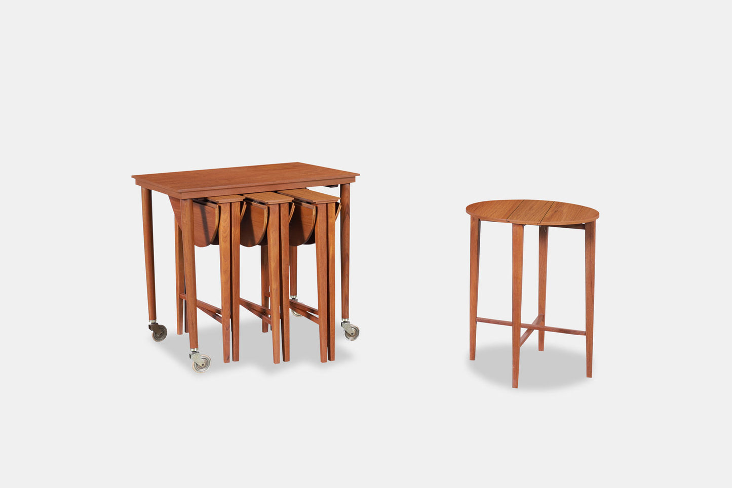 Danish Modern Teak Nesting Table by Carlo Jensen for Poul Hundevad