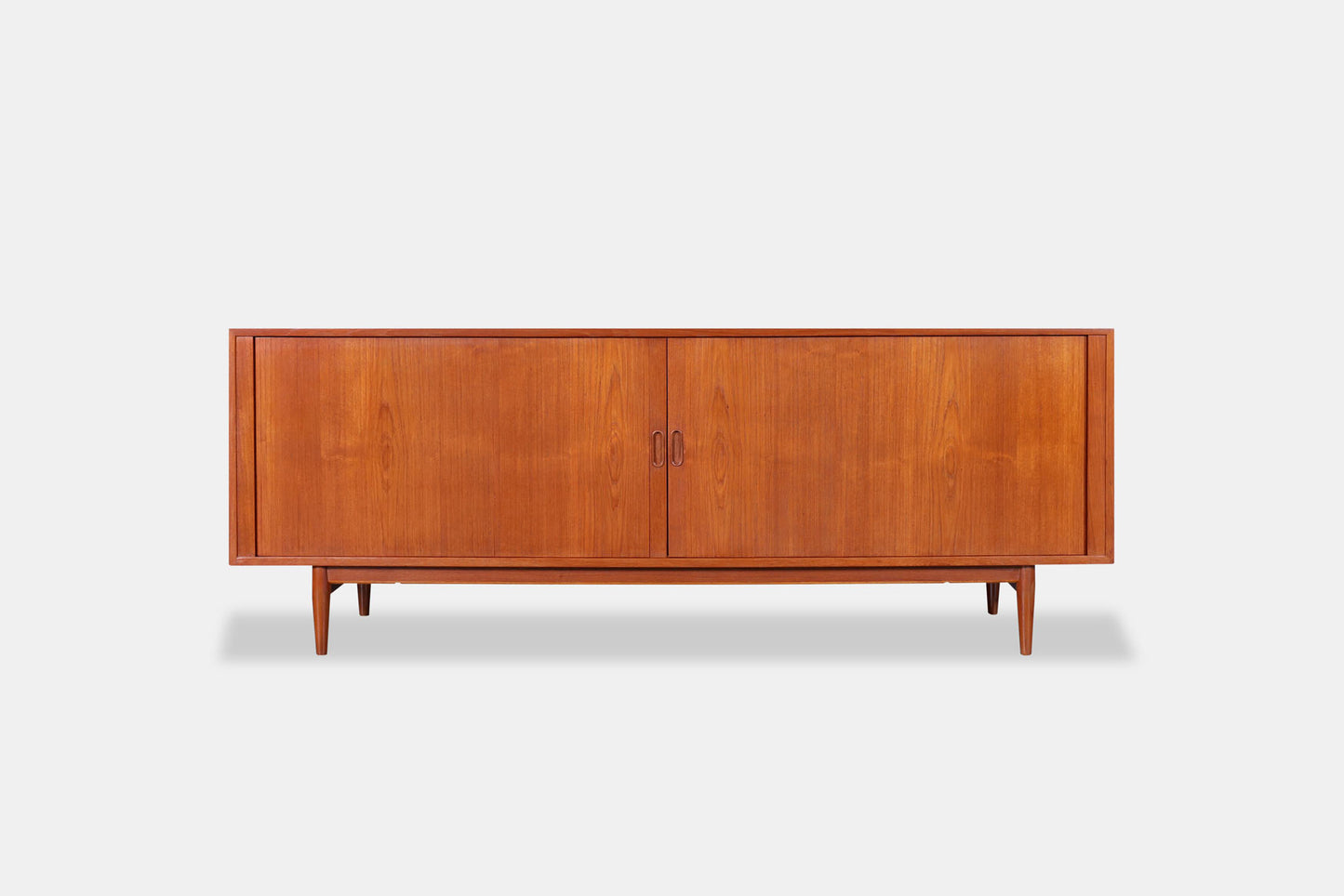 Danish Modern Teak Tambour Door Credenza by Arne Vodder