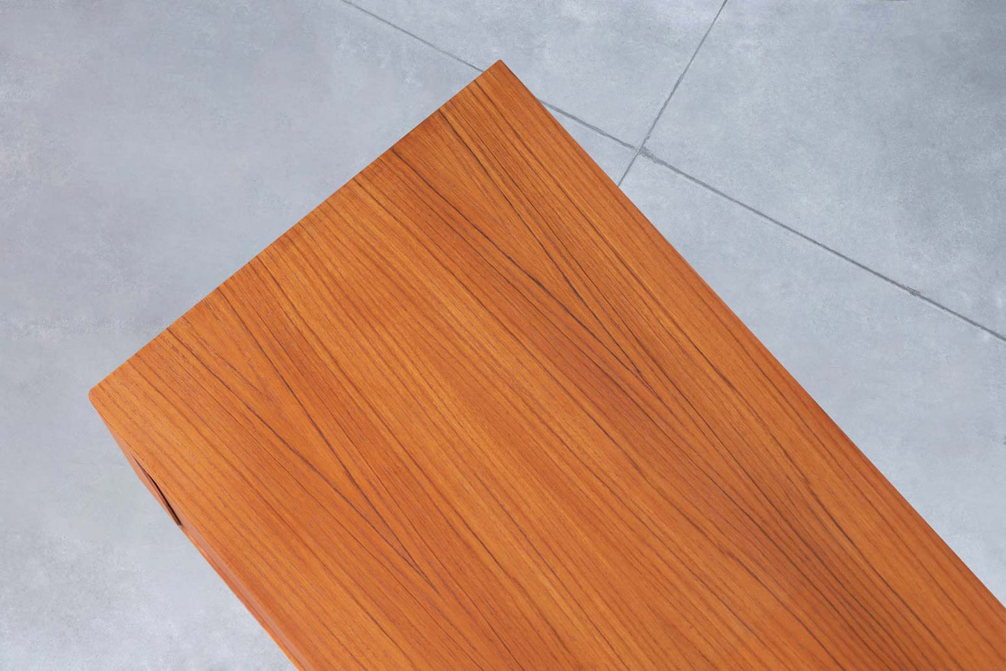 Danish Modern Teak Tambour Door Credenza by Hornslet Mobelfabrik