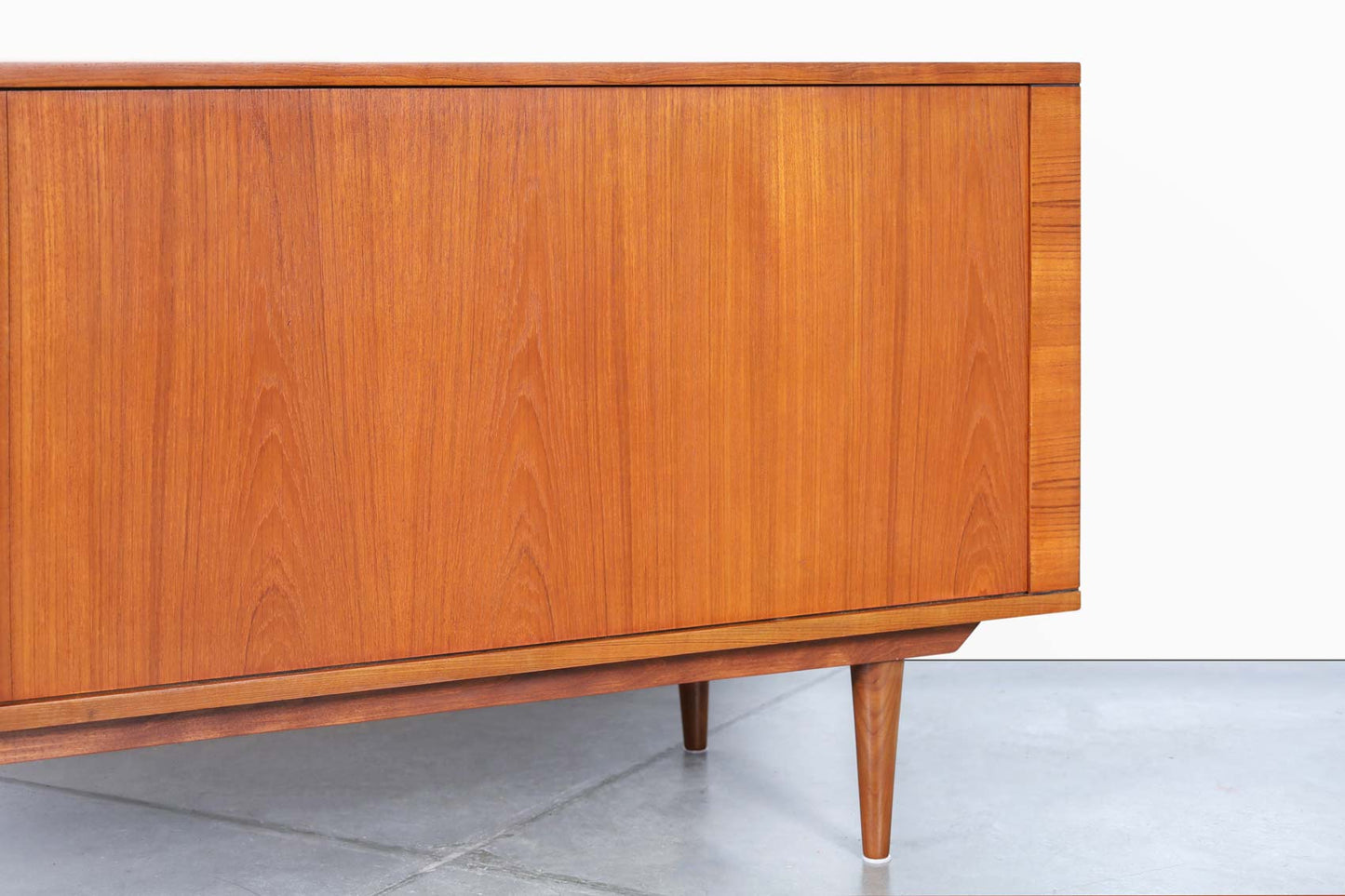 Danish Modern Teak Tambour Door Credenza by Hornslet Mobelfabrik
