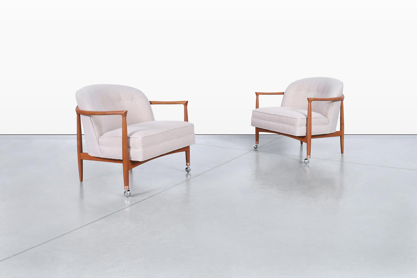 Danish Modern Teak “Barrel” Lounge Chairs by Finn Andersen for Selig