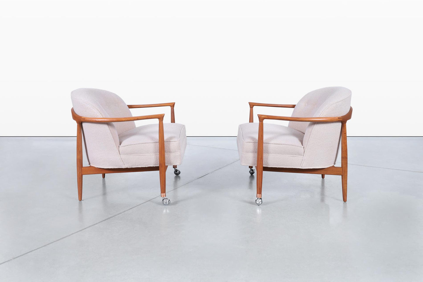 Danish Modern Teak “Barrel” Lounge Chairs by Finn Andersen for Selig