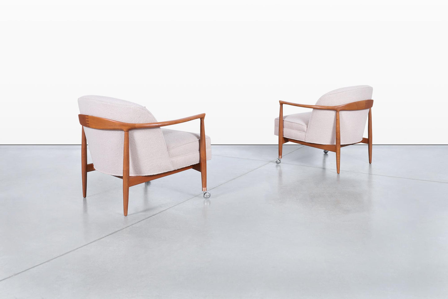 Danish Modern Teak “Barrel” Lounge Chairs by Finn Andersen for Selig