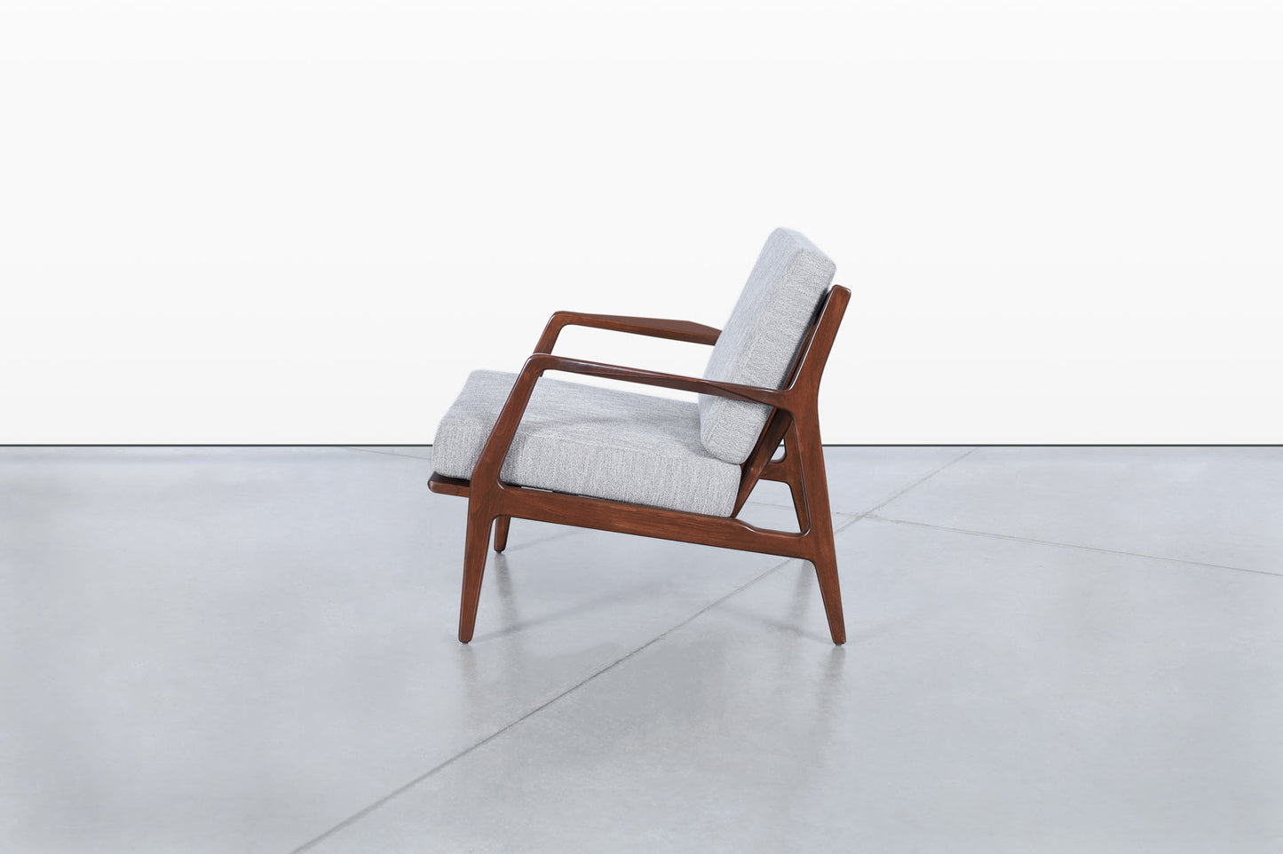 Danish Modern Walnut Lounge Chair by Ib Kofod Larsen