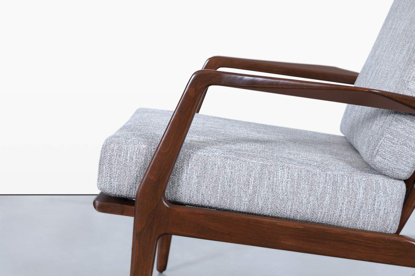 Danish Modern Walnut Lounge Chair by Ib Kofod Larsen