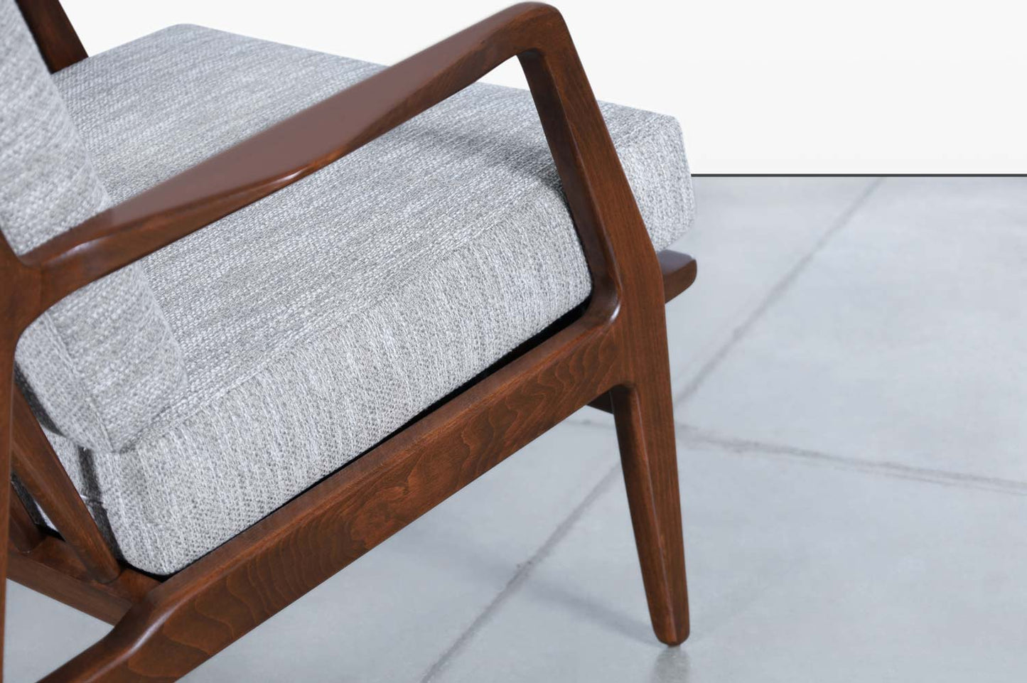 Danish Modern Walnut Lounge Chair by Ib Kofod Larsen