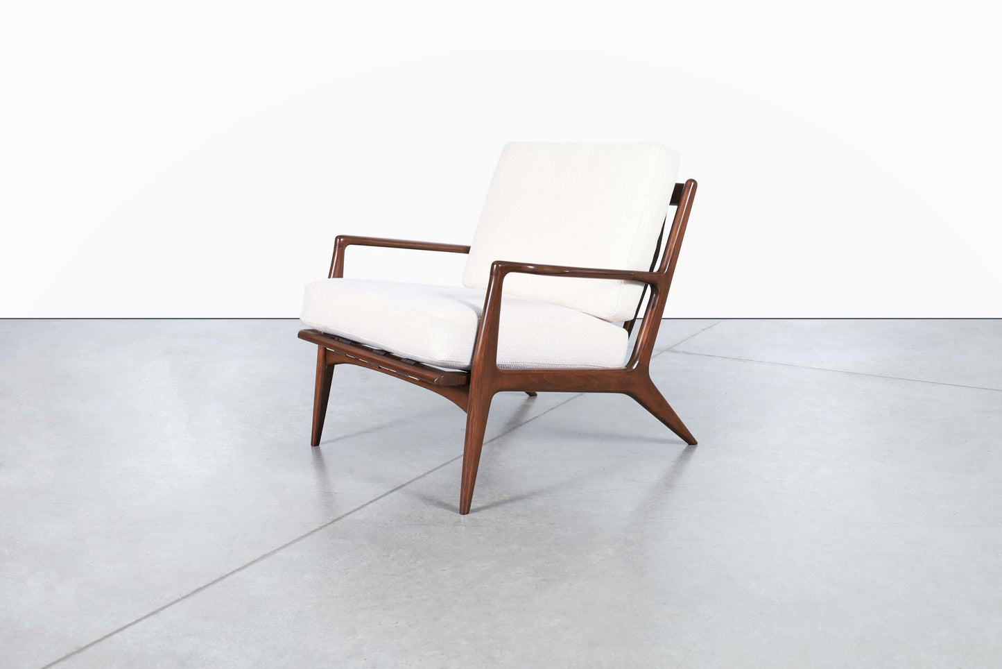 Danish Modern Walnut Lounge Chair by Ib Kofod Larsen for Selig